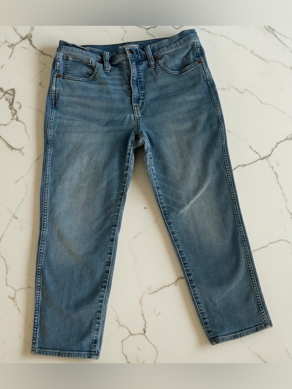 Madewell Light Blue Stovepipe Straight-Leg Jeans 30 Petite
